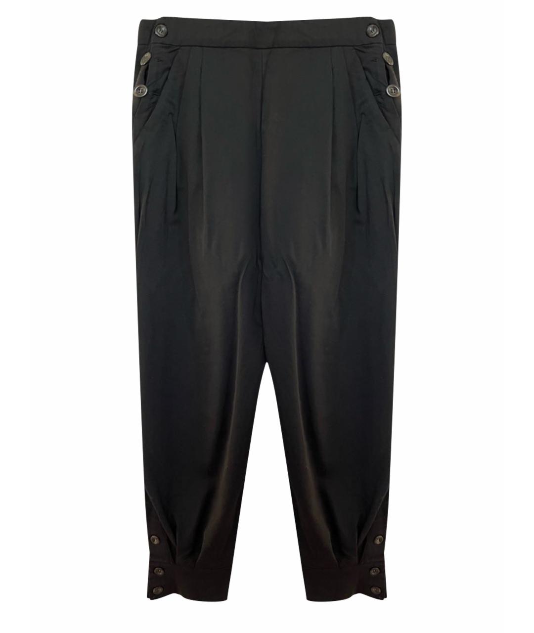 SPORTMAX Черные шерстяные брюки широкие, фото 1