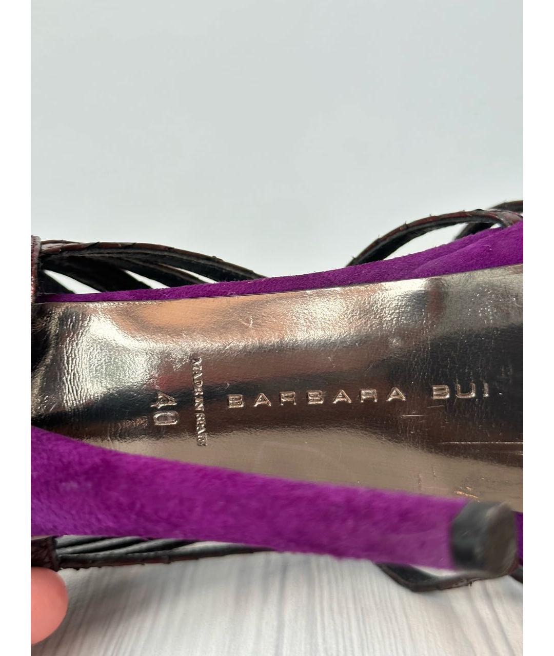 BARBARA BUI Фиолетовые замшевые босоножки, фото 6