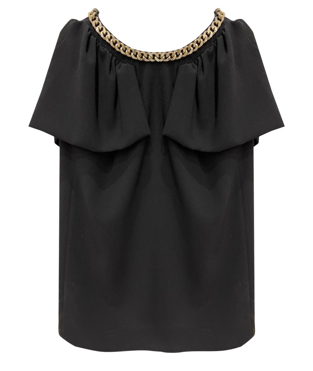 ELISABETTA FRANCHI Черное полиэстеровое повседневное платье, фото 1