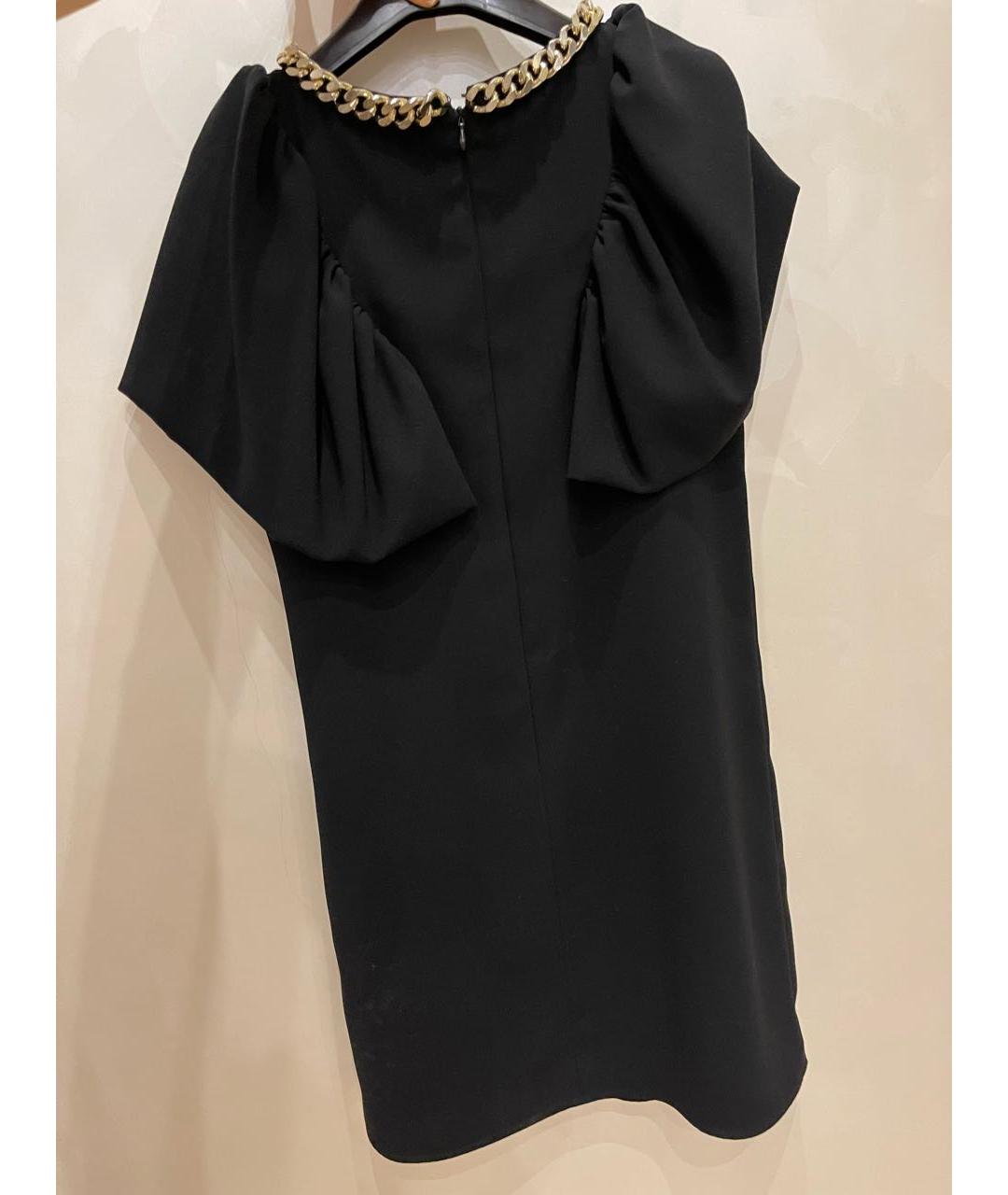 ELISABETTA FRANCHI Черное полиэстеровое повседневное платье, фото 2