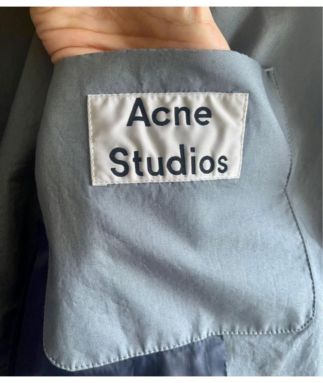 ACNE STUDIOS Голубой хлопковый пиджак, фото 3