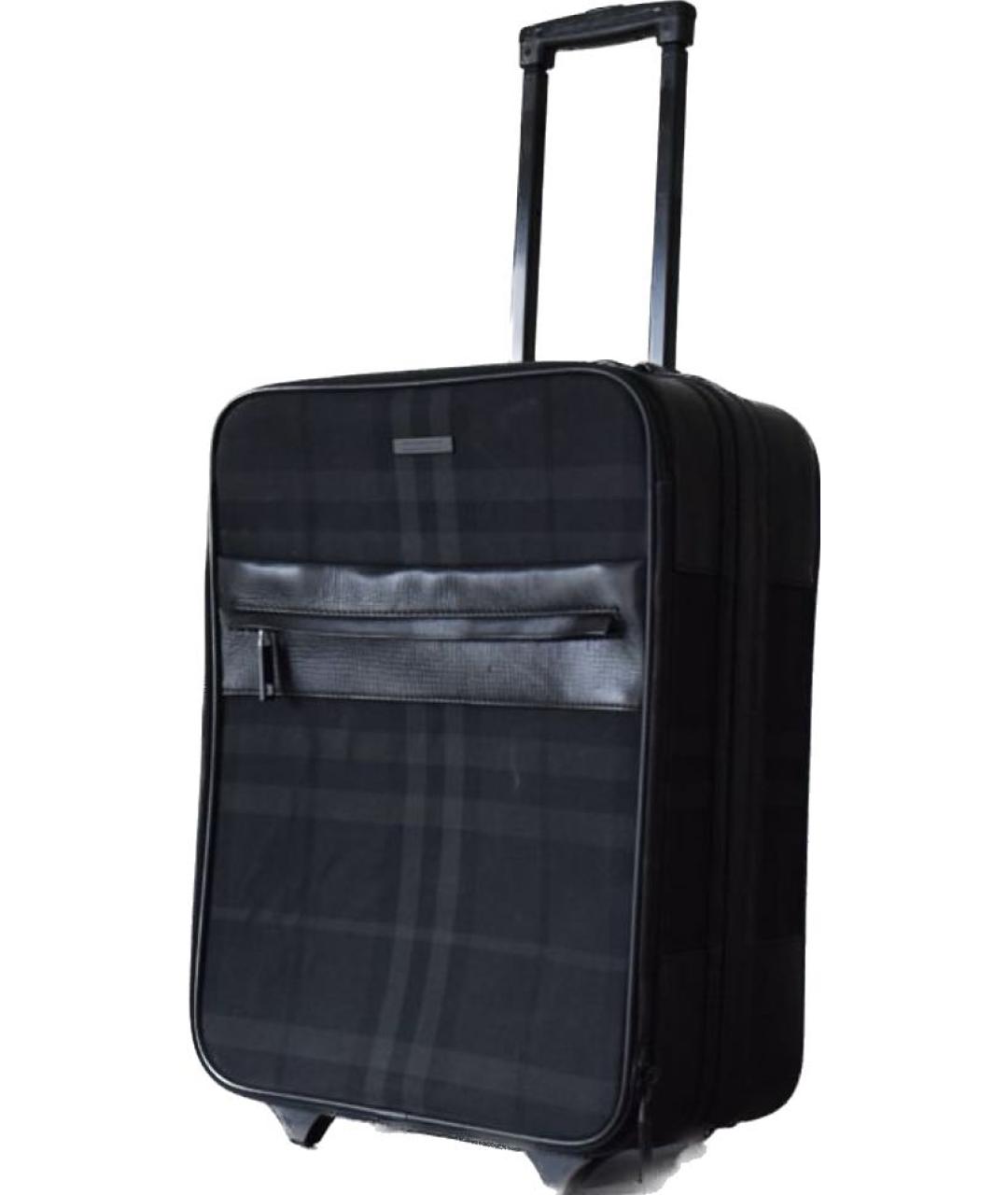 BURBERRY Черный тканевый чемодан, фото 2