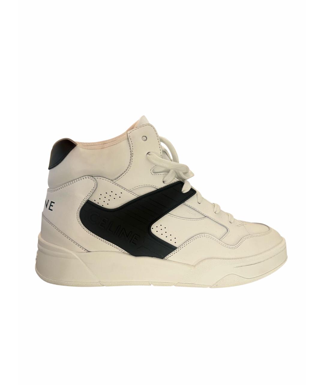 CELINE PRE-OWNED Белые кожаные высокие кроссовки / кеды, фото 1