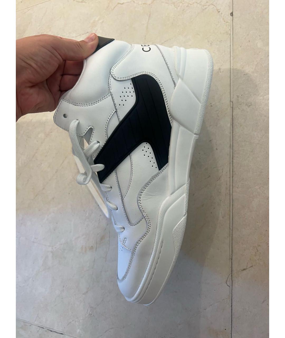 CELINE PRE-OWNED Белые кожаные высокие кроссовки / кеды, фото 2