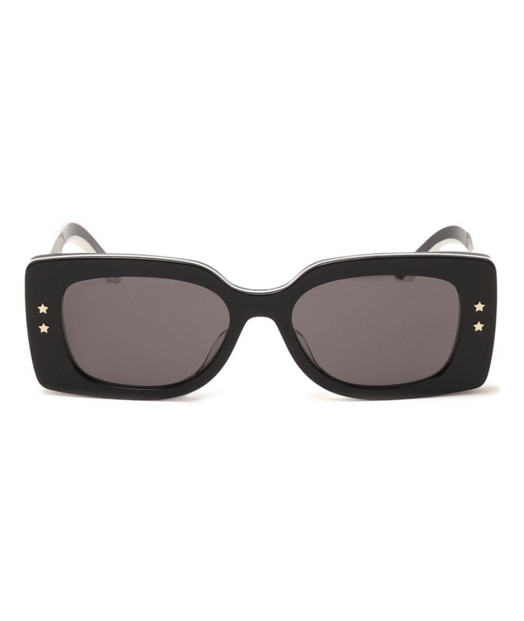 CHRISTIAN DIOR Черные пластиковые солнцезащитные очки, фото 1