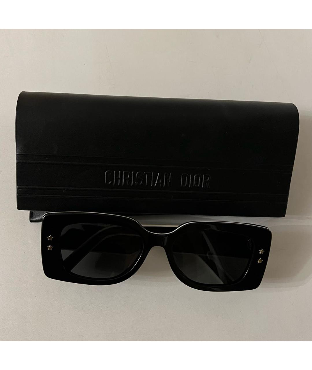 CHRISTIAN DIOR Черные пластиковые солнцезащитные очки, фото 5