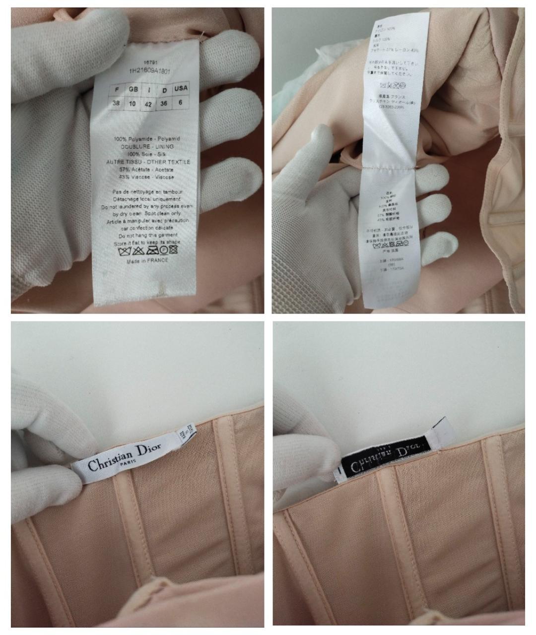 CHRISTIAN DIOR Мульти шелковое коктейльное платье, фото 5