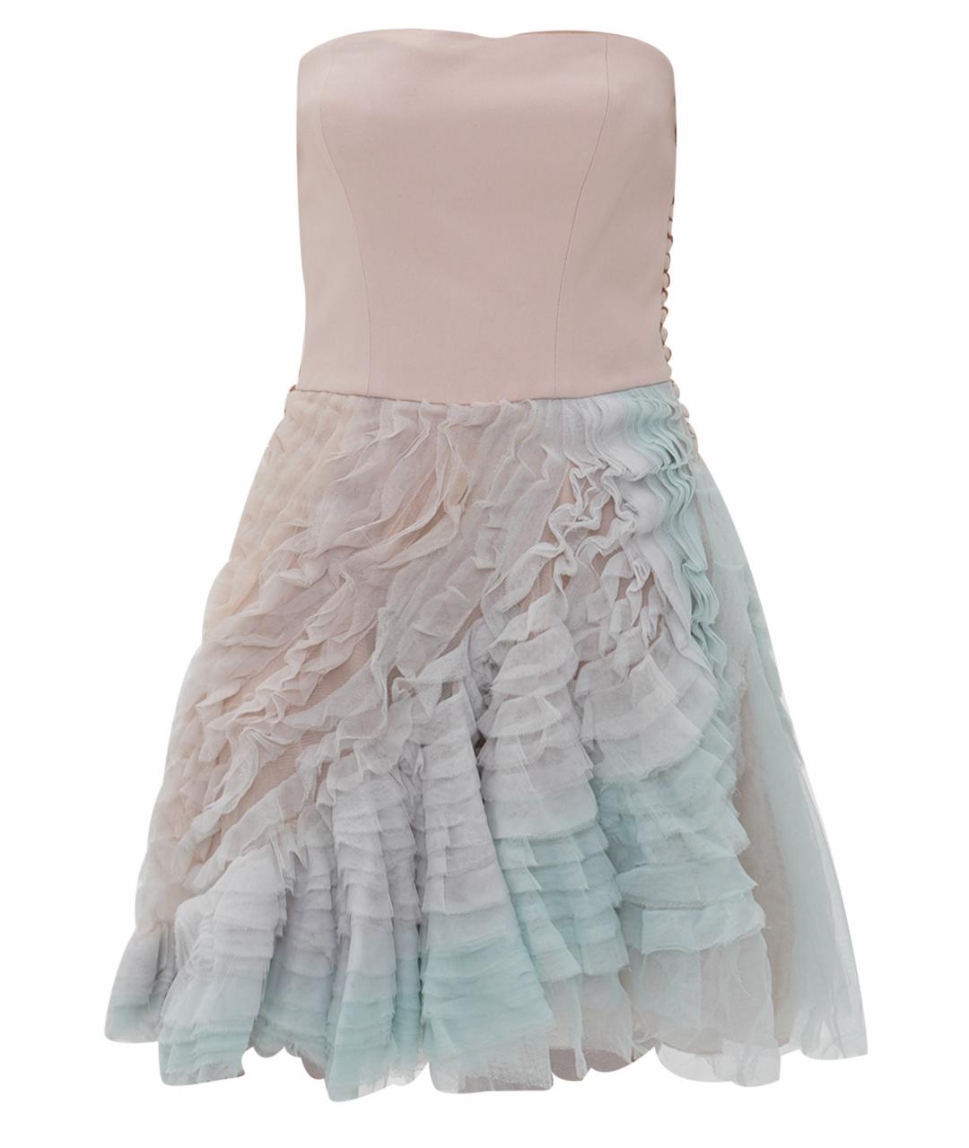 CHRISTIAN DIOR Мульти шелковое коктейльное платье, фото 1
