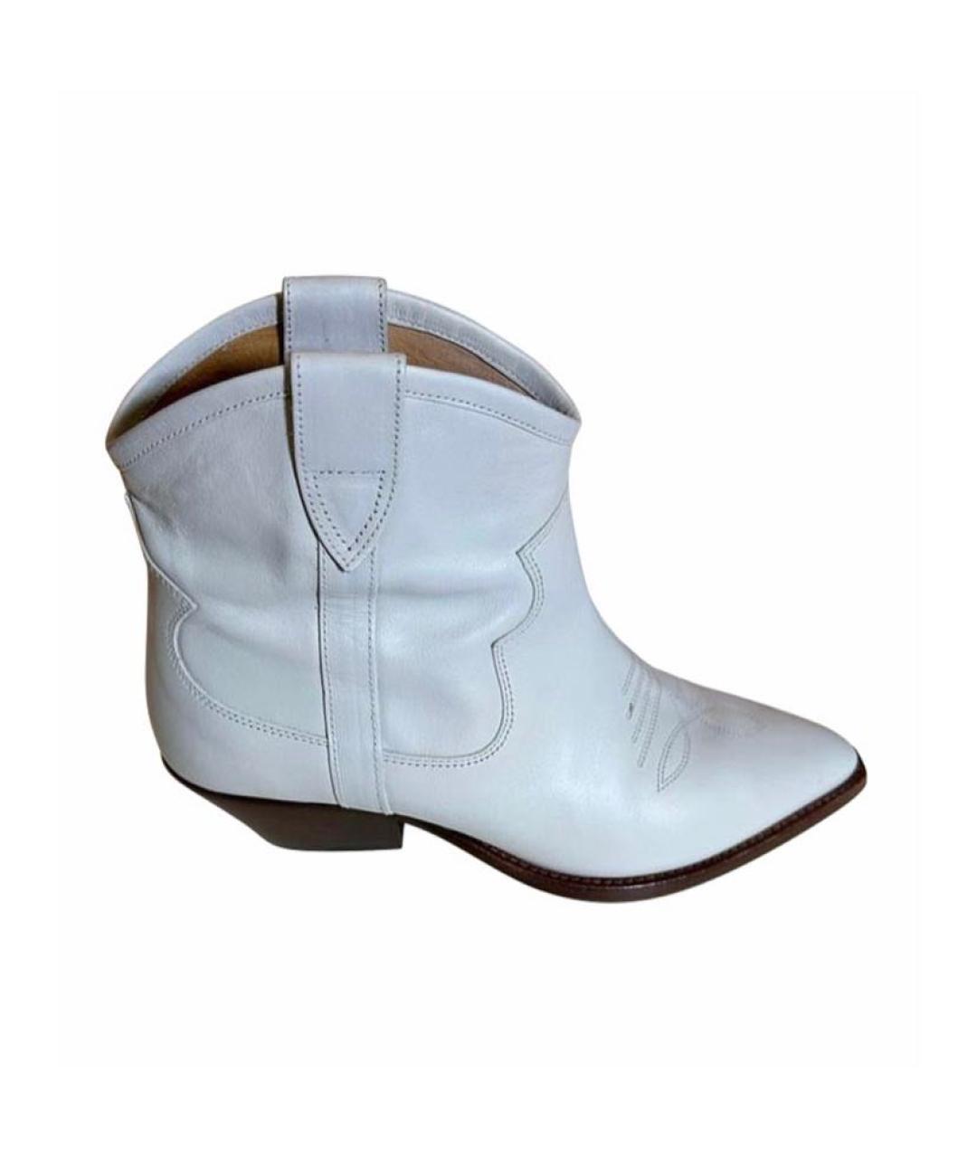 ISABEL MARANT Белые кожаные ботинки, фото 1