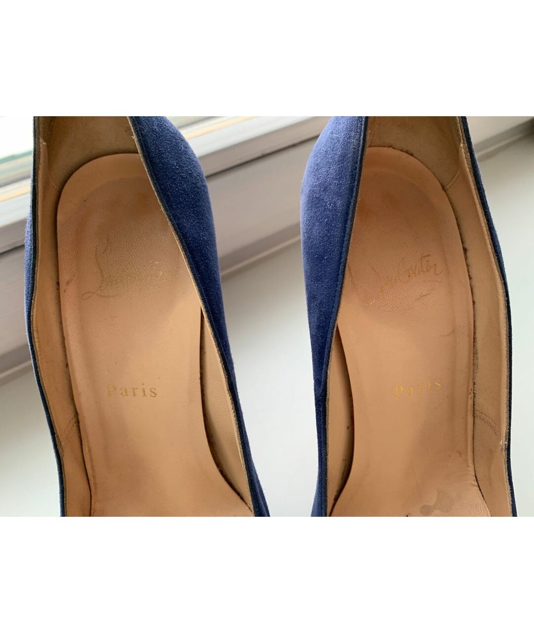 CHRISTIAN LOUBOUTIN Синие замшевые туфли, фото 2