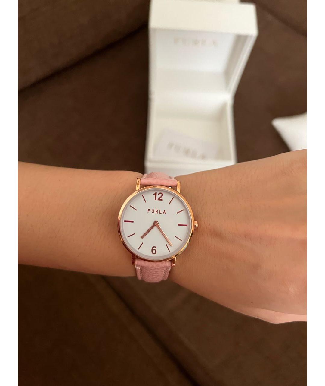 FURLA Розовые металлические часы, фото 6