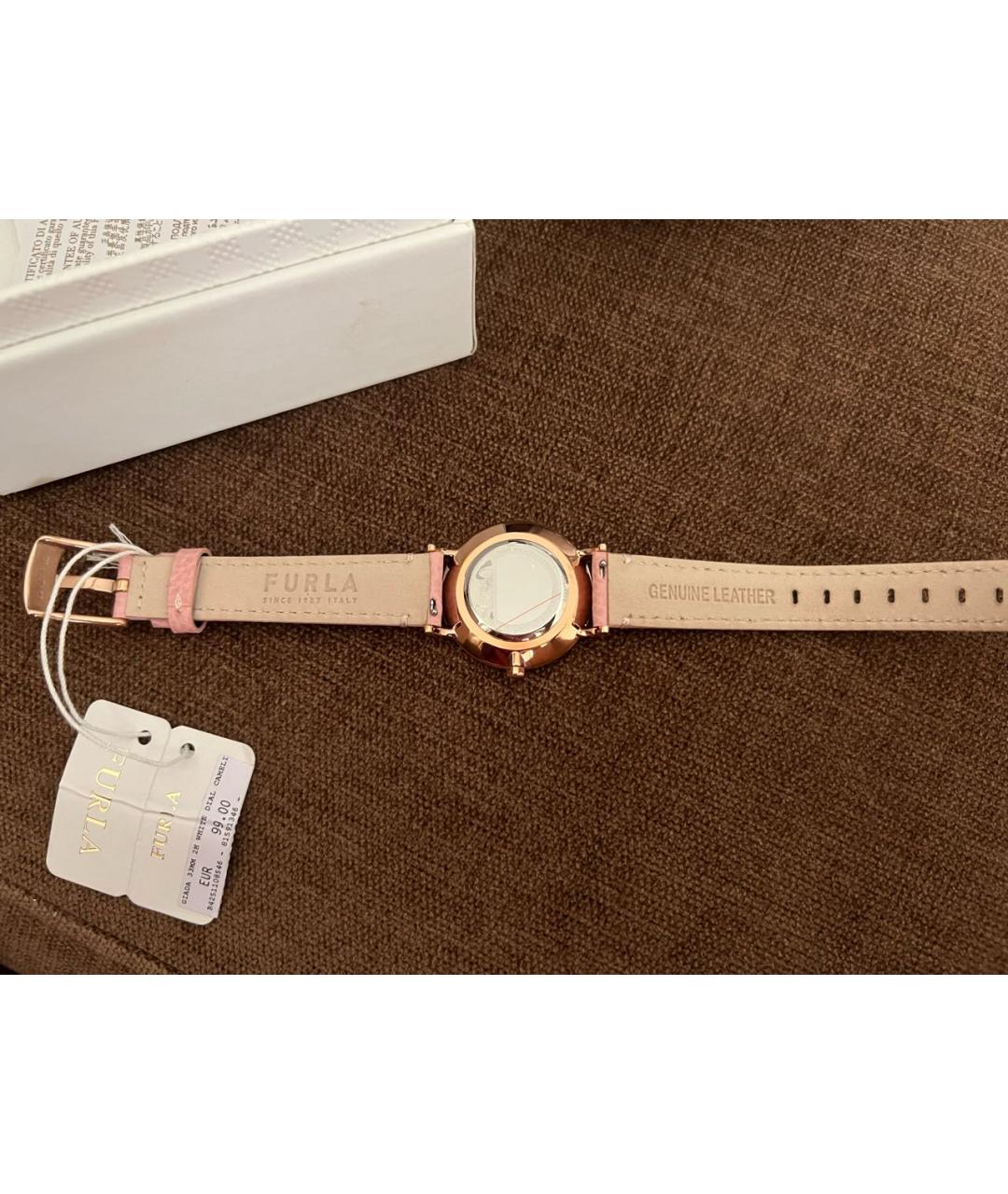 FURLA Розовые металлические часы, фото 3