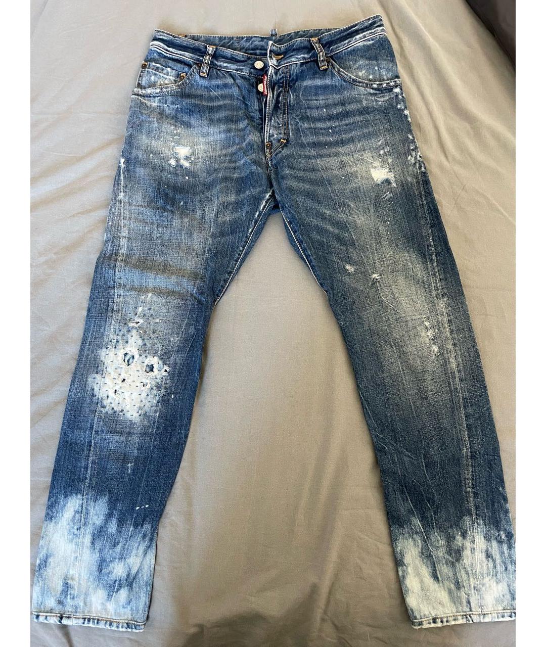 DSQUARED2 Синие хлопковые джинсы скинни, фото 9