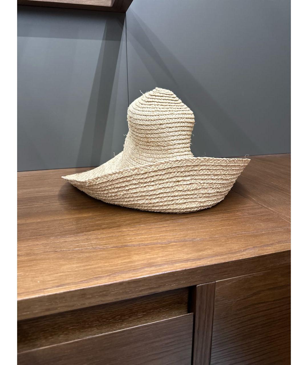 JACQUEMUS Бежевая соломенная шляпа, фото 5