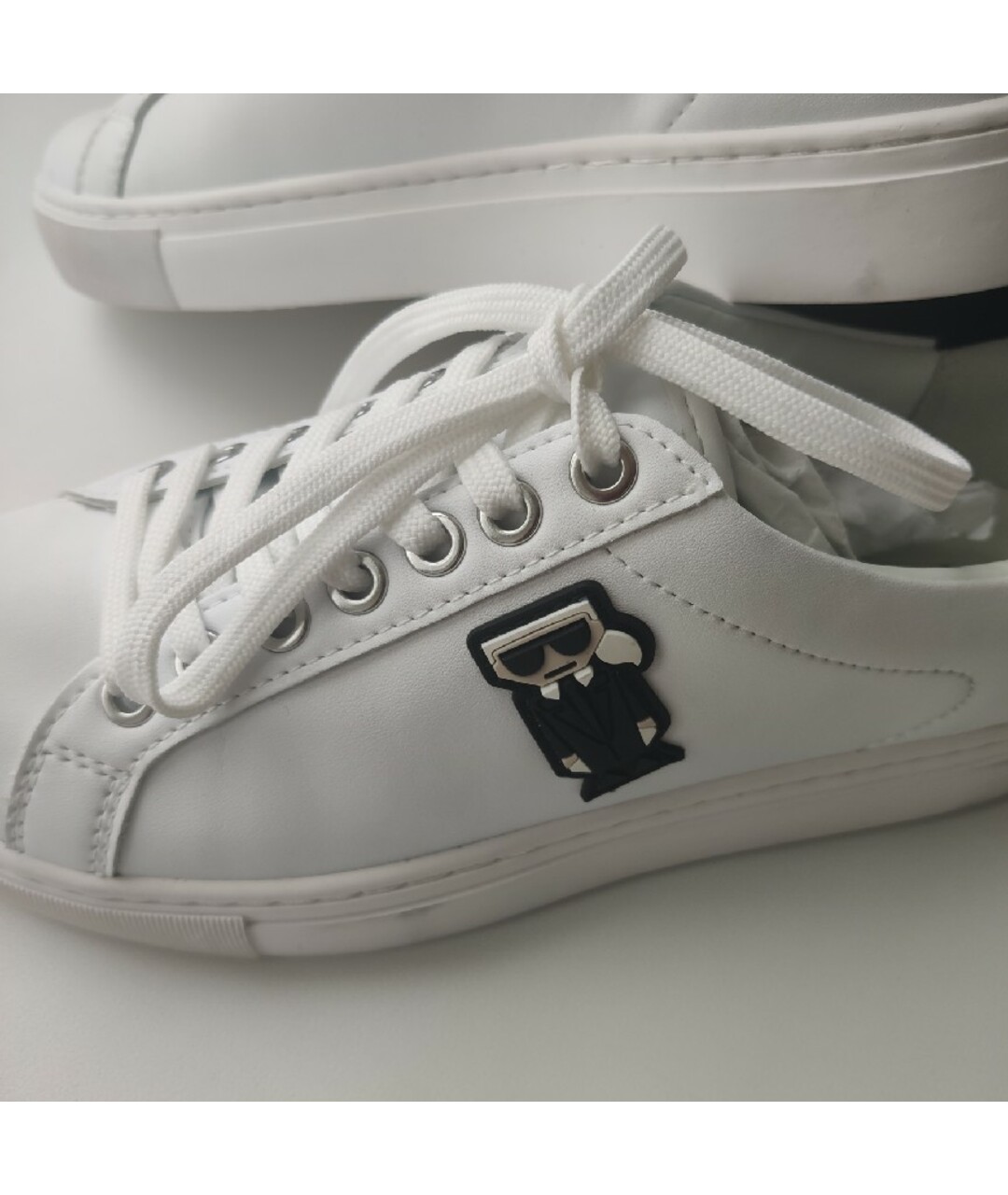 KARL LAGERFELD Белые кожаные кроссовки, фото 3