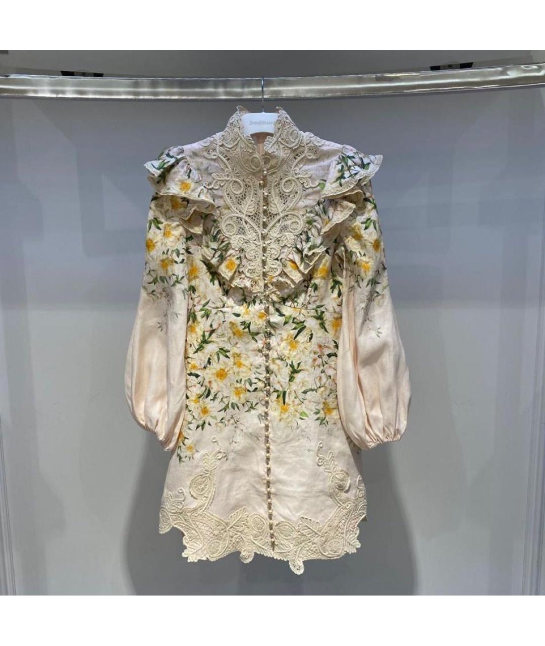 ZIMMERMANN Бежевое повседневное платье, фото 3