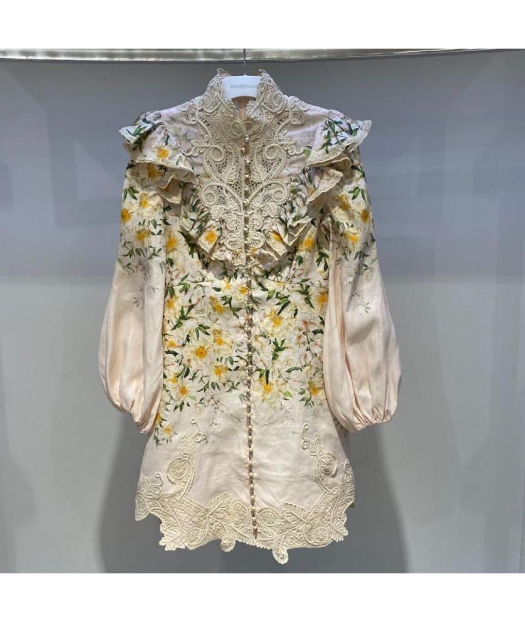 ZIMMERMANN Бежевое повседневное платье, фото 2