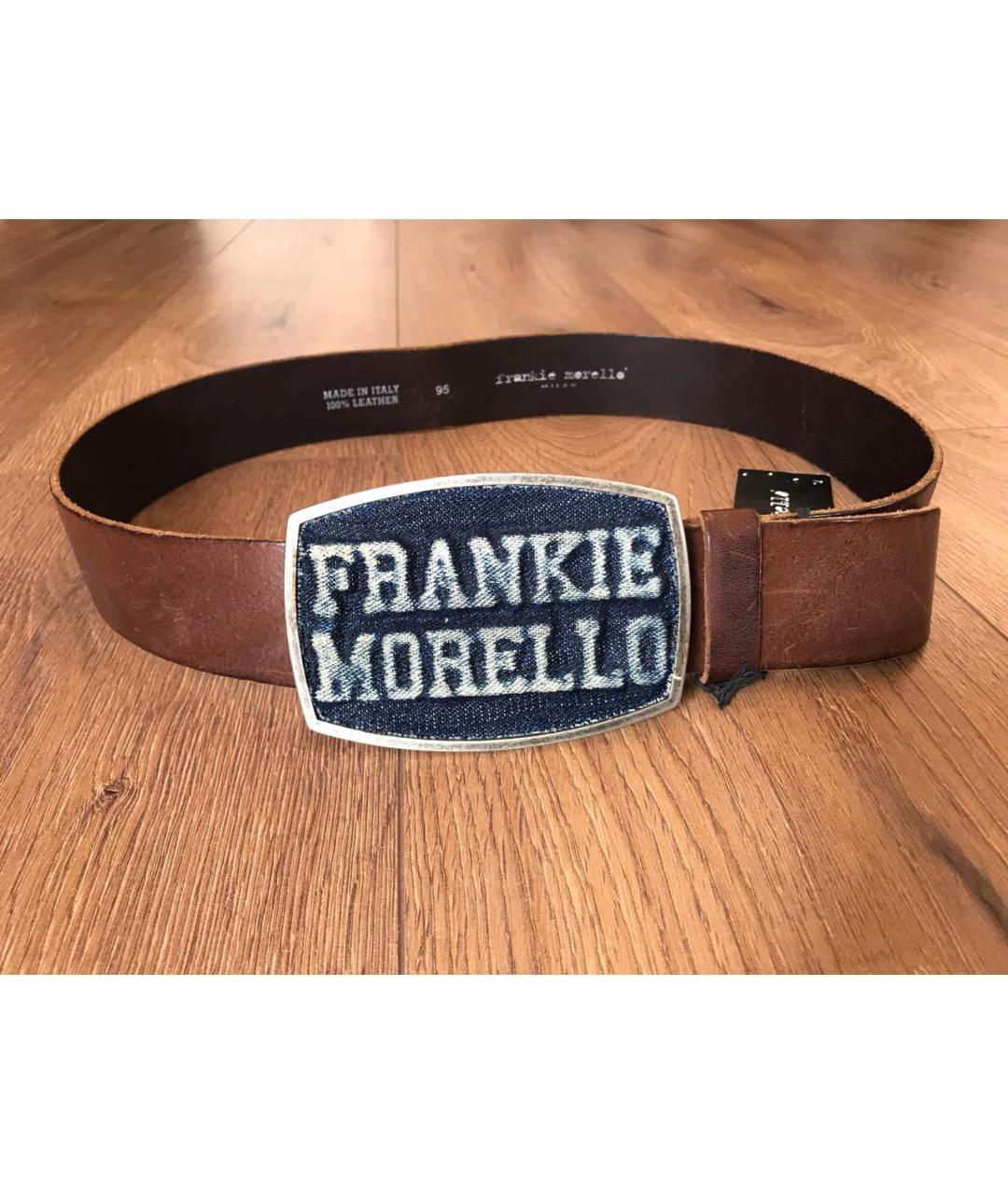FRANKIE MORELLO Коричневый кожаный ремень, фото 7