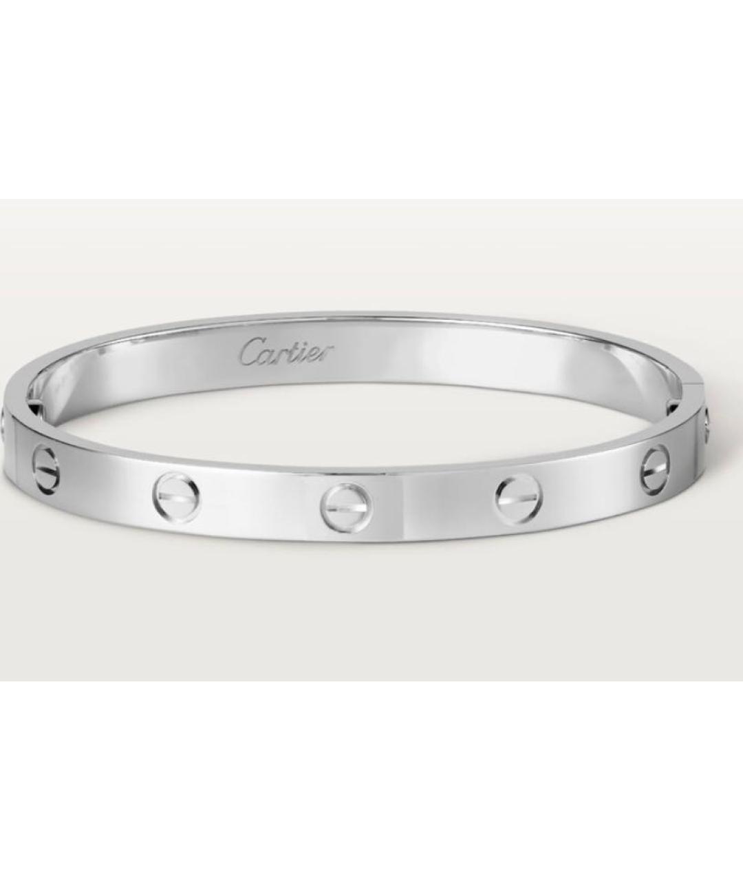 CARTIER Серебрянный браслет из белого золота, фото 2