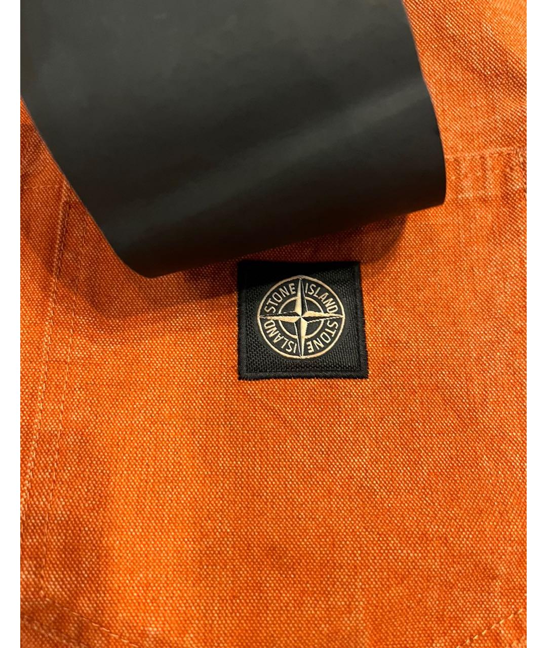 STONE ISLAND Оранжевая льняная куртка, фото 5
