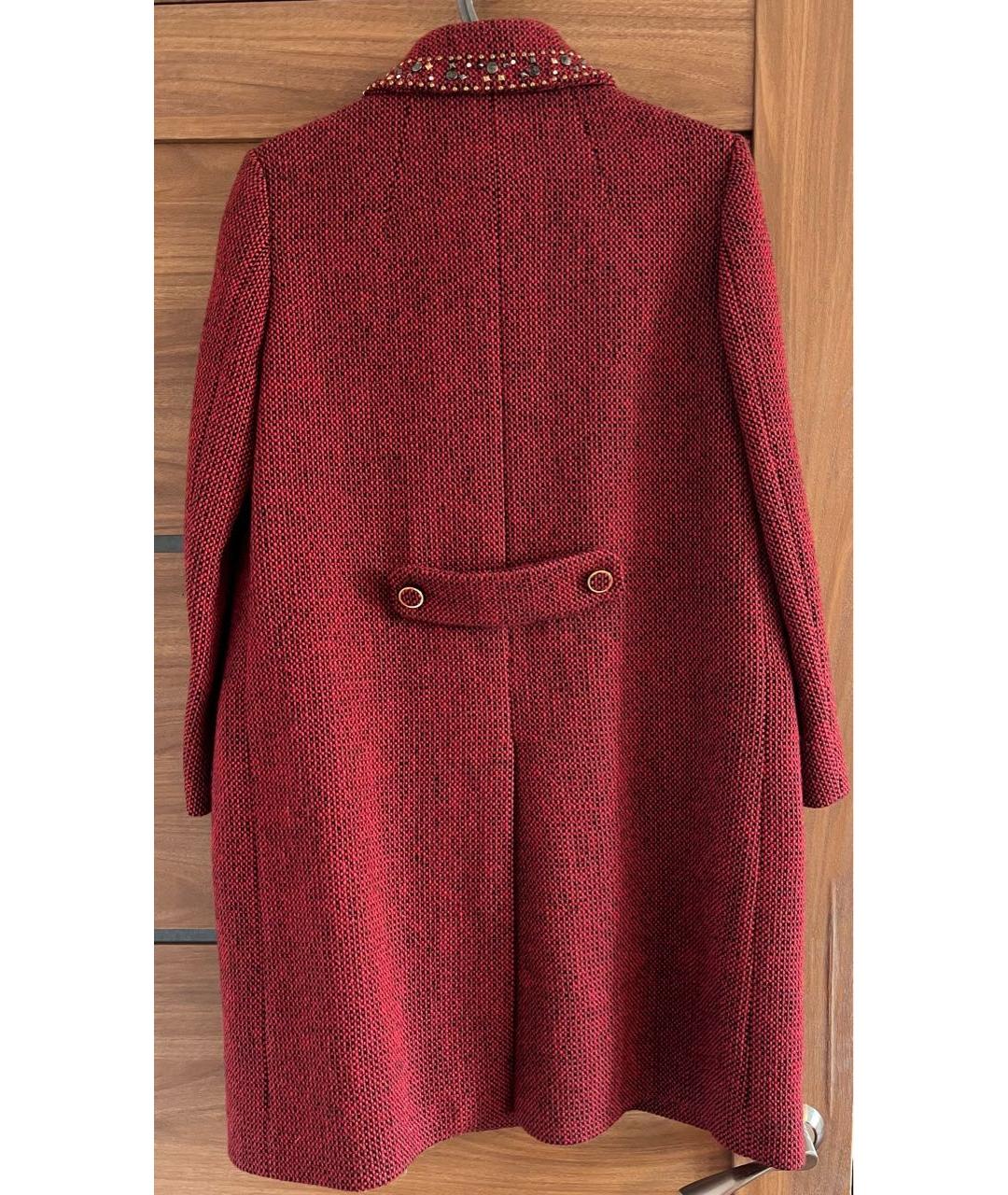MIU MIU Бордовое шерстяное пальто, фото 2