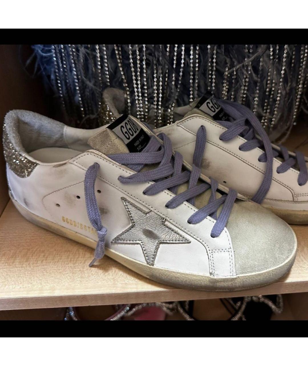 GOLDEN GOOSE DELUXE BRAND Белые кожаные кеды, фото 2