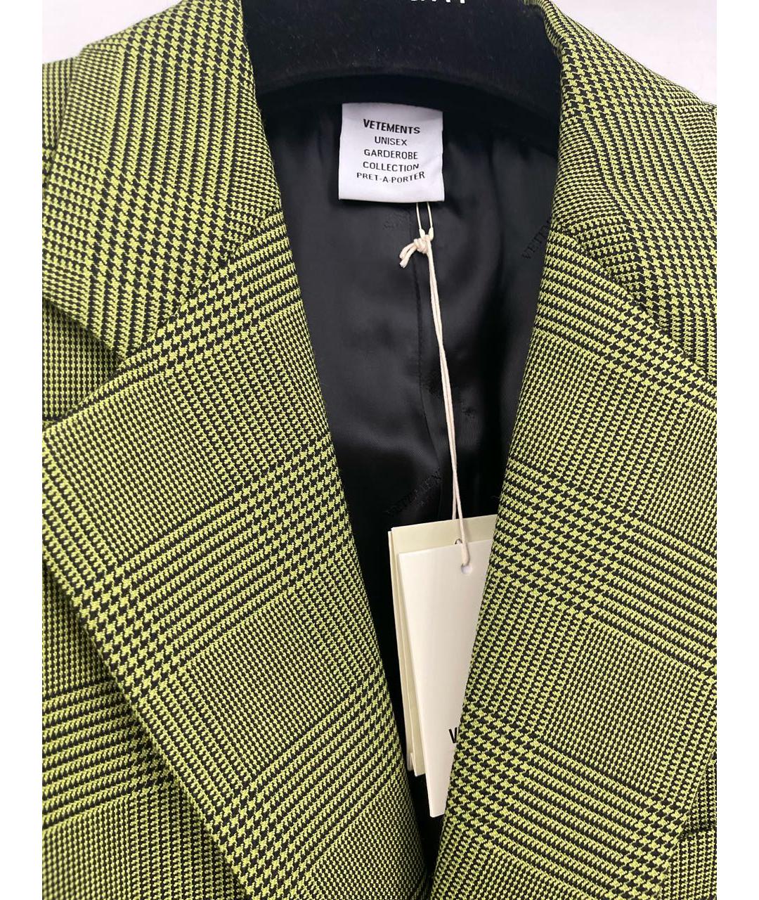 VETEMENTS Зеленый шерстяной жакет/пиджак, фото 3