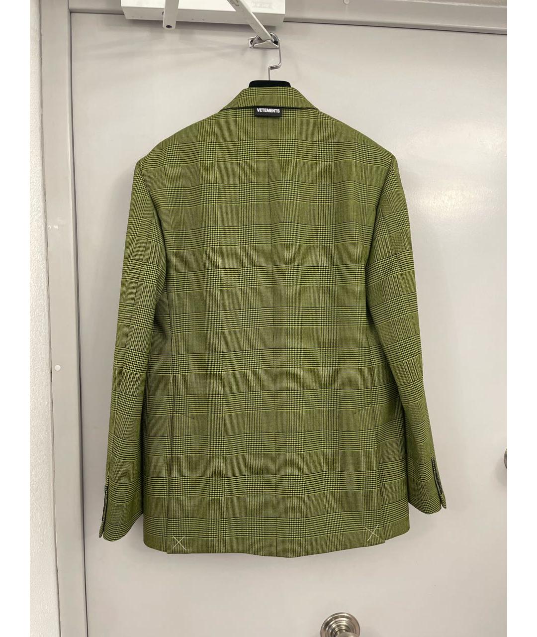 VETEMENTS Зеленый шерстяной жакет/пиджак, фото 2