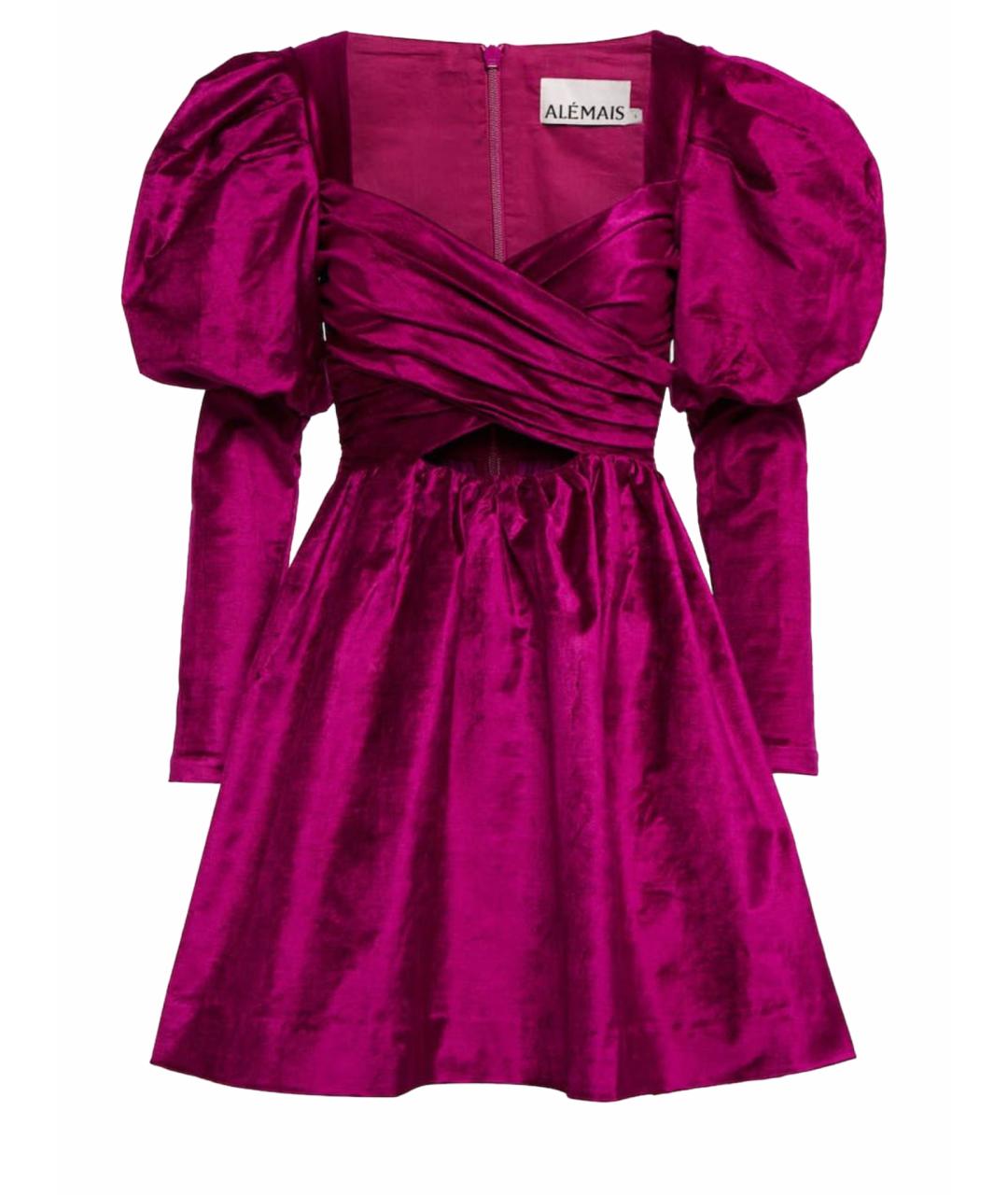 Alemais Розовое бархатное коктейльное платье, фото 1