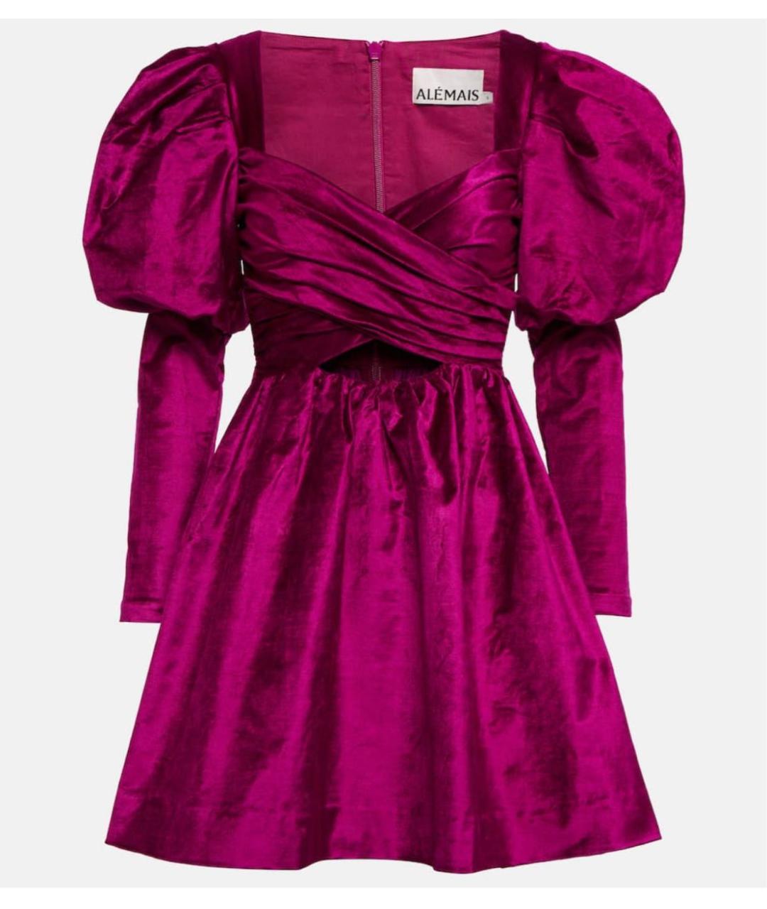 Alemais Розовое бархатное коктейльное платье, фото 6
