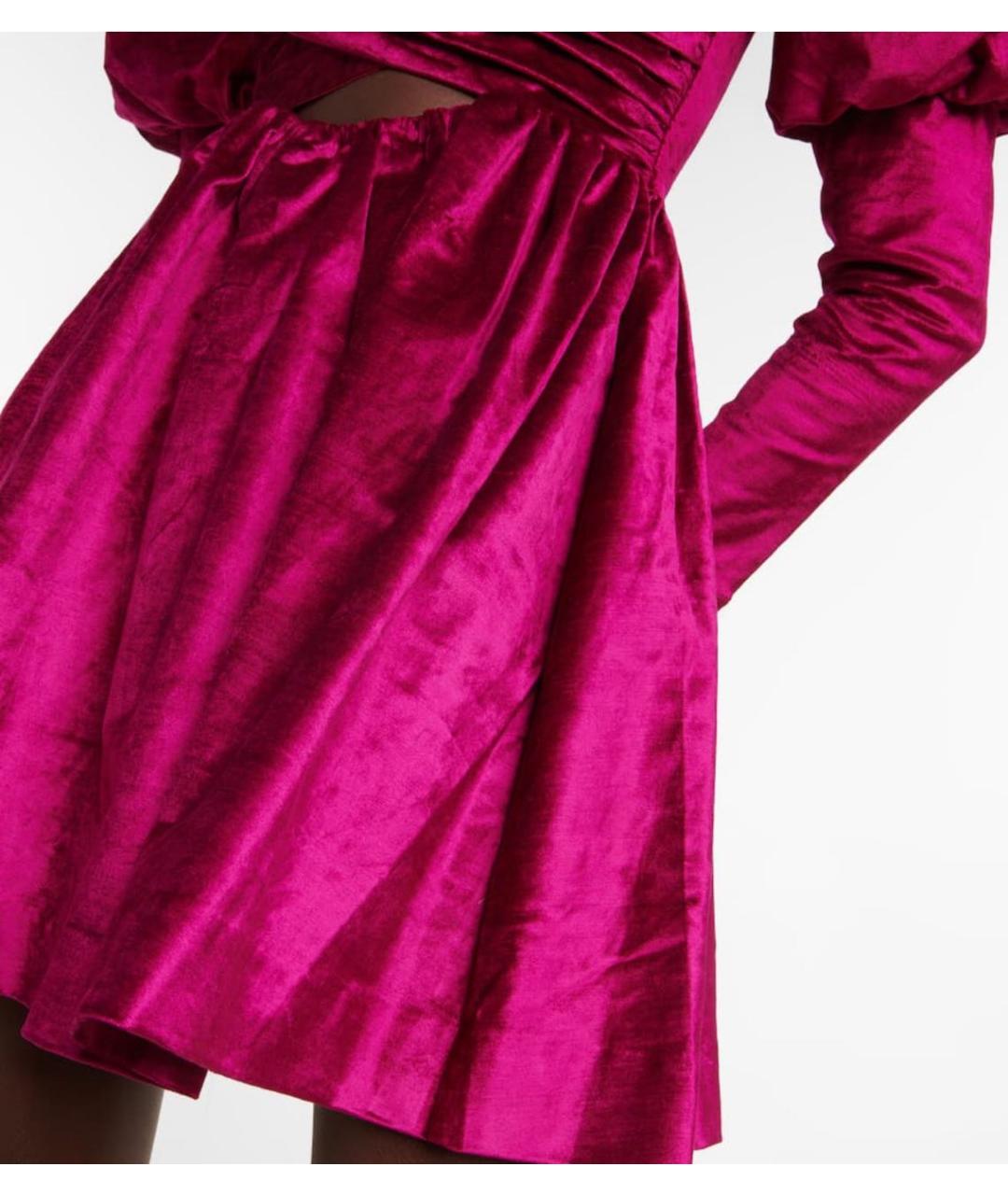 Alemais Розовое бархатное коктейльное платье, фото 4
