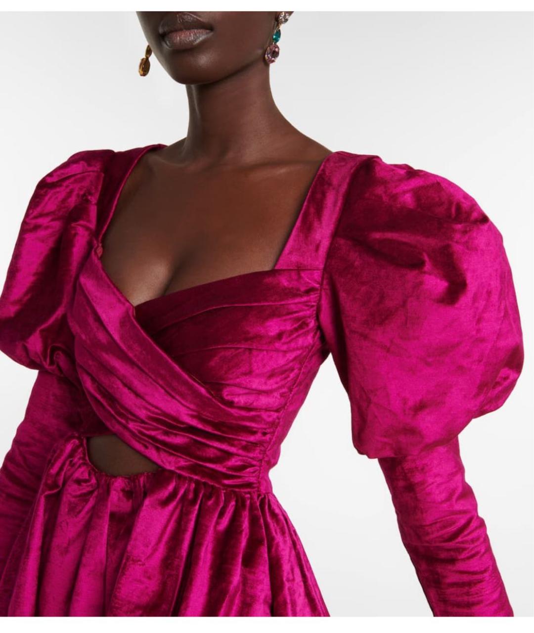 Alemais Розовое бархатное коктейльное платье, фото 3