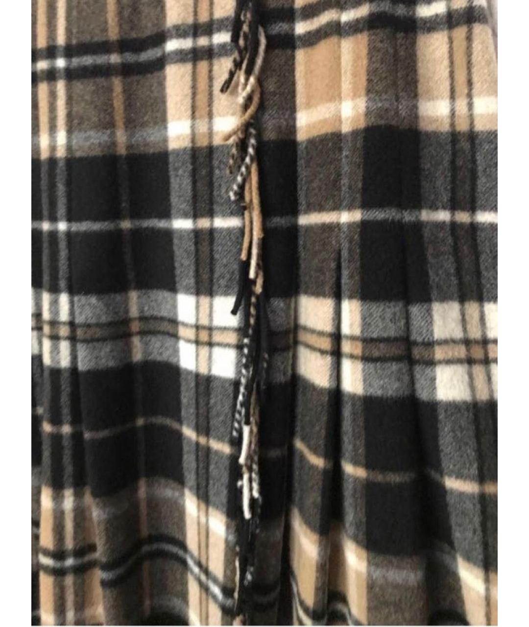 MAX MARA STUDIO Мульти шерстяная юбка миди, фото 6