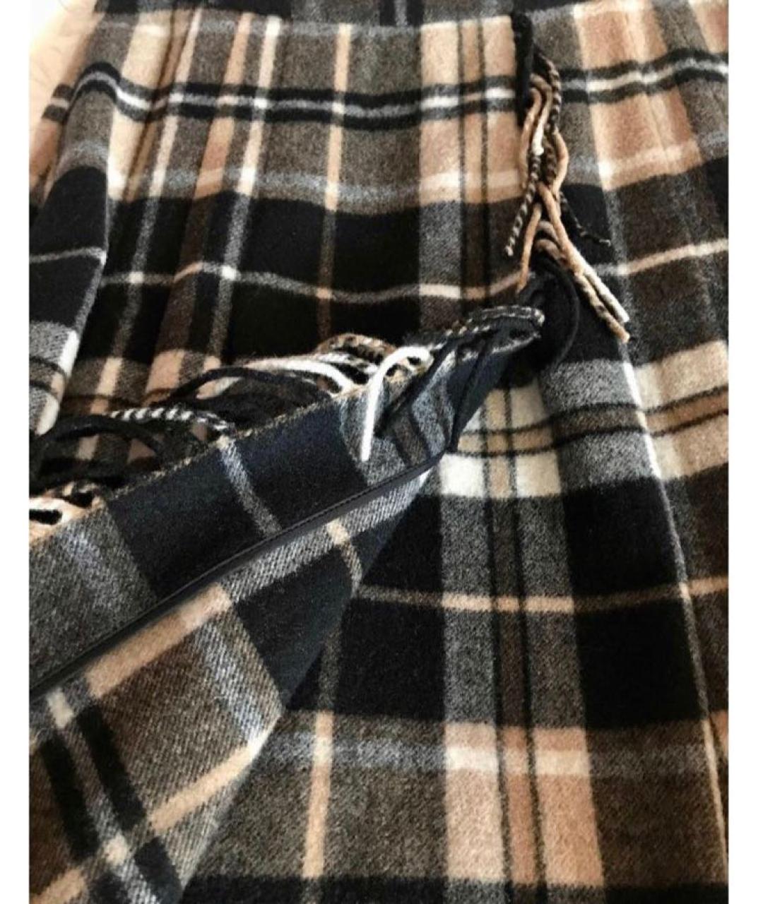 MAX MARA STUDIO Мульти шерстяная юбка миди, фото 5