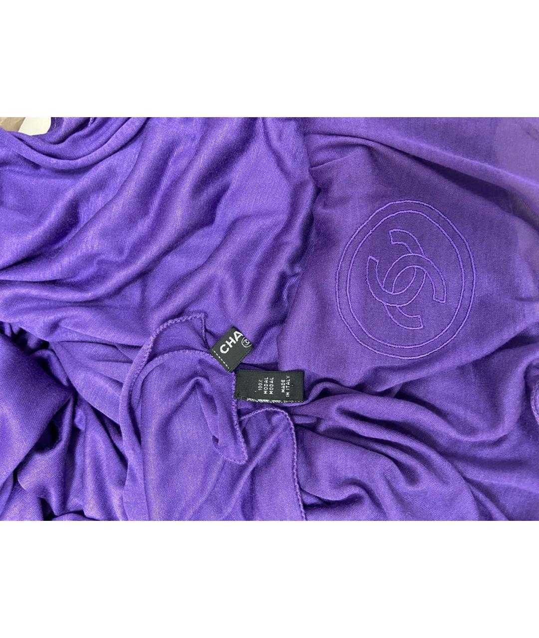 CHANEL Фиолетовый платок, фото 2