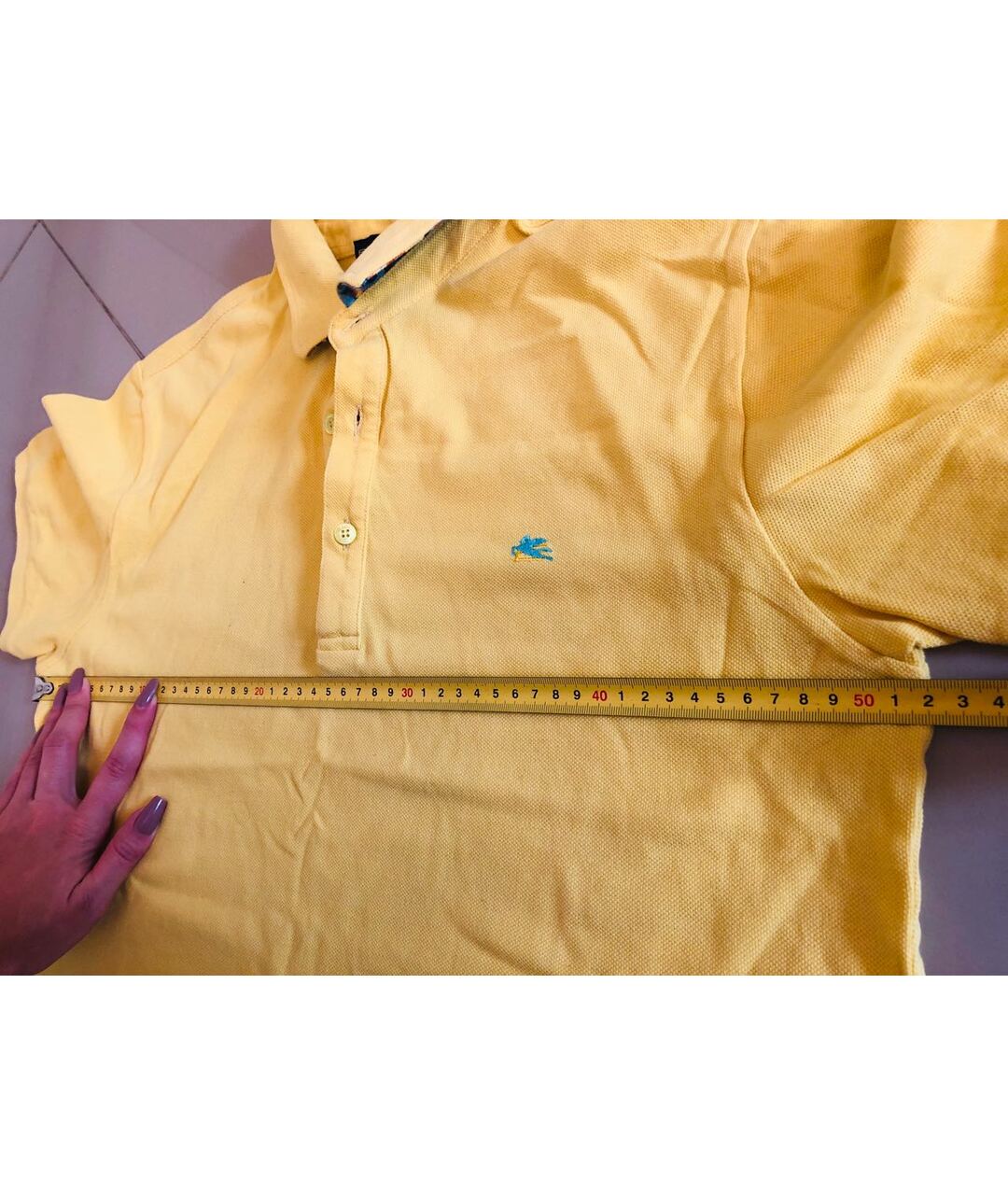 ETRO Желтое хлопковое поло с коротким рукавом, фото 4