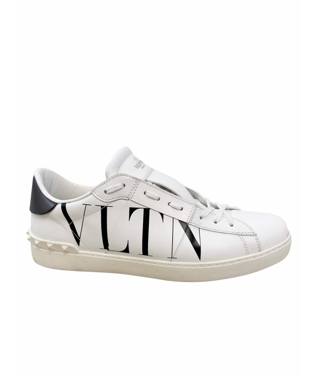VALENTINO Белые кожаные низкие кроссовки / кеды, фото 1