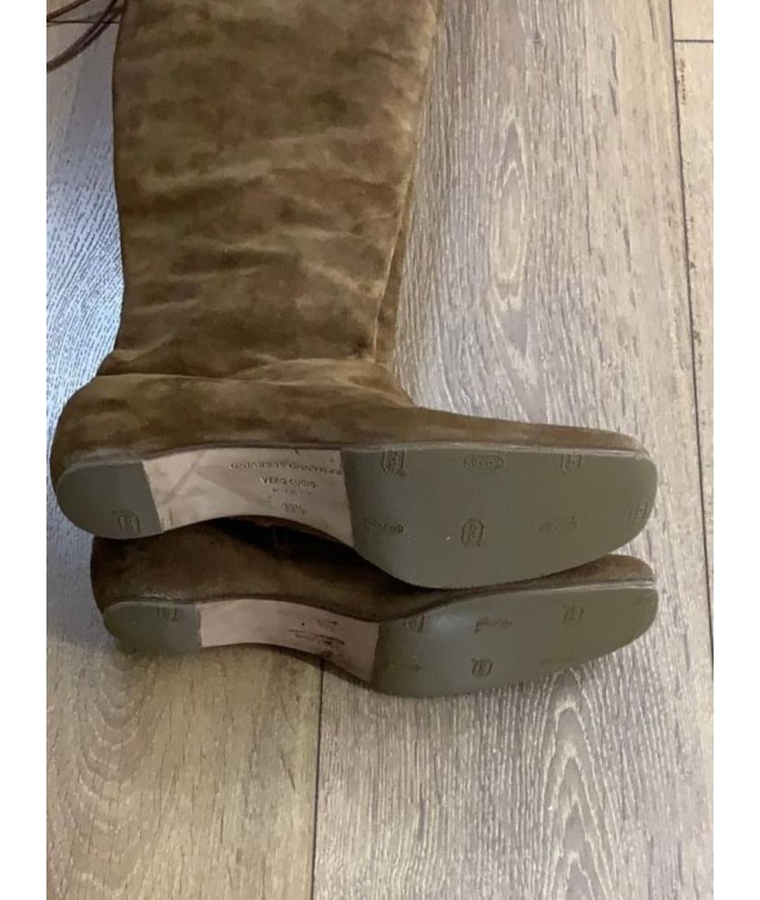 ERMANNO SCERVINO Коричневые замшевые ботфорты, фото 6