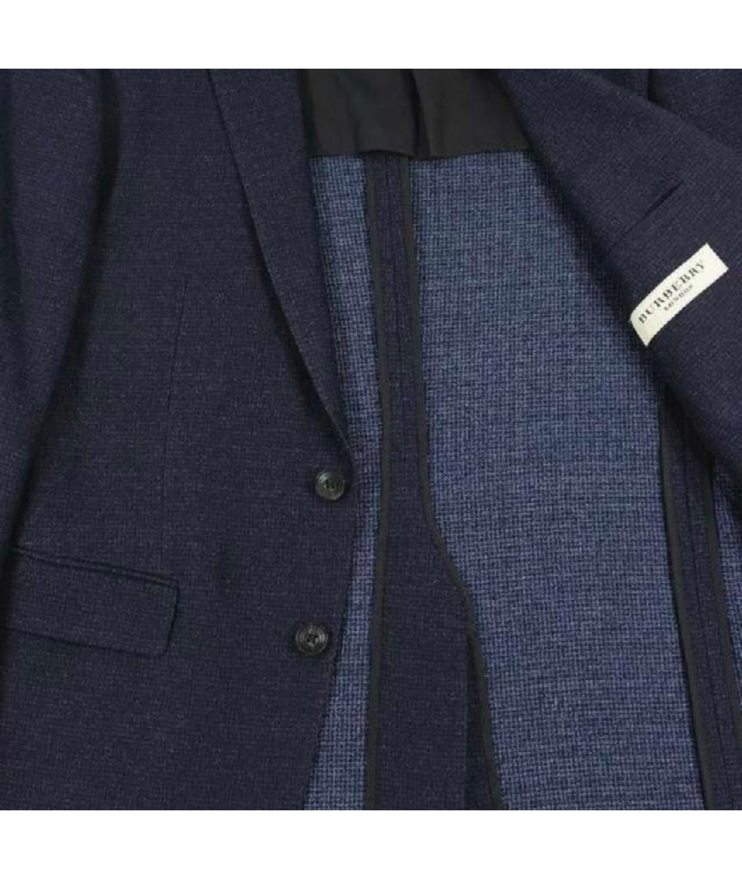 BURBERRY Темно-синий твидовый пиджак, фото 8