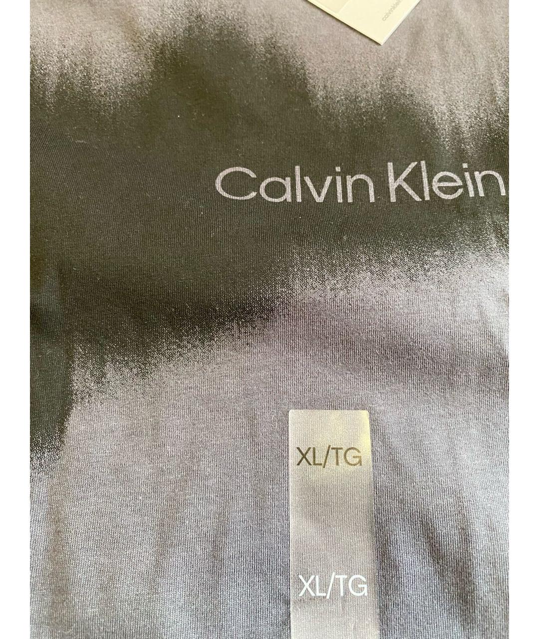 CALVIN KLEIN Антрацитовая хлопковая футболка, фото 7