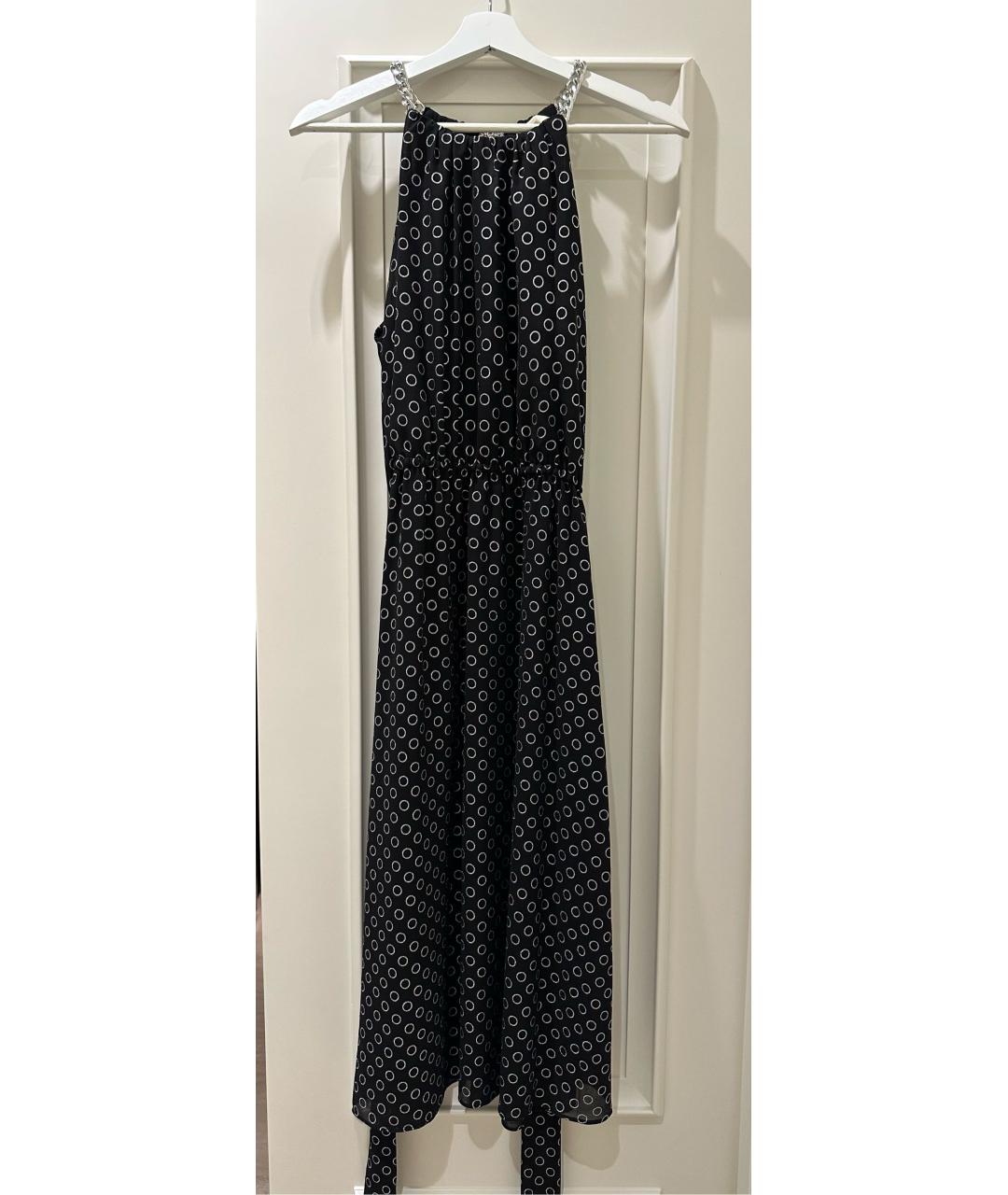 MICHAEL KORS Черное полиэстеровое повседневное платье, фото 9
