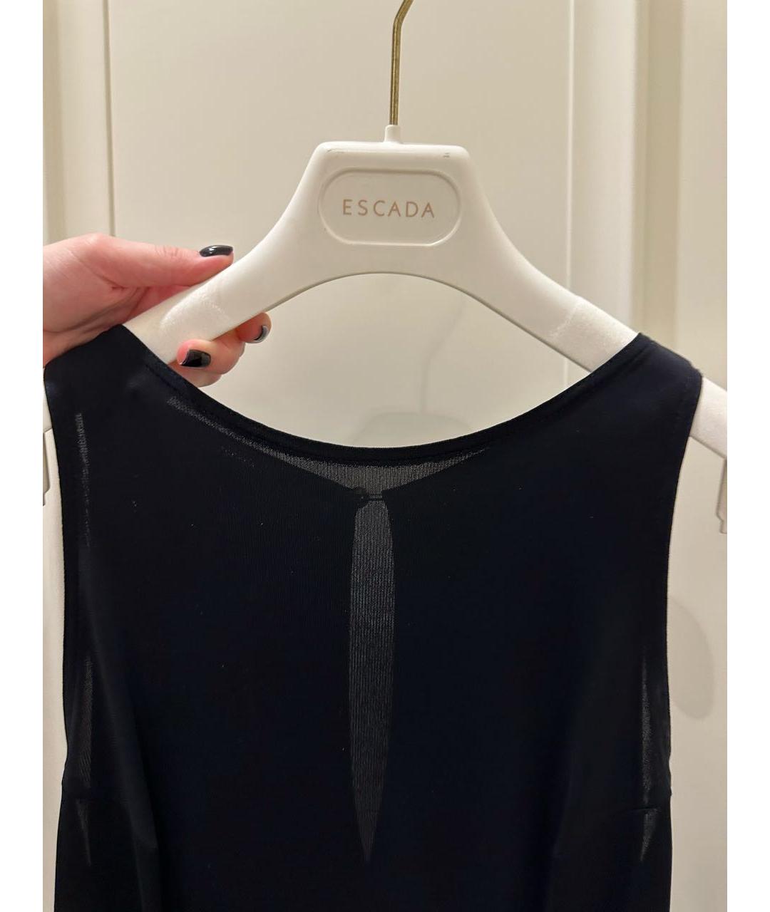 ESCADA Черное вискозное коктейльное платье, фото 4