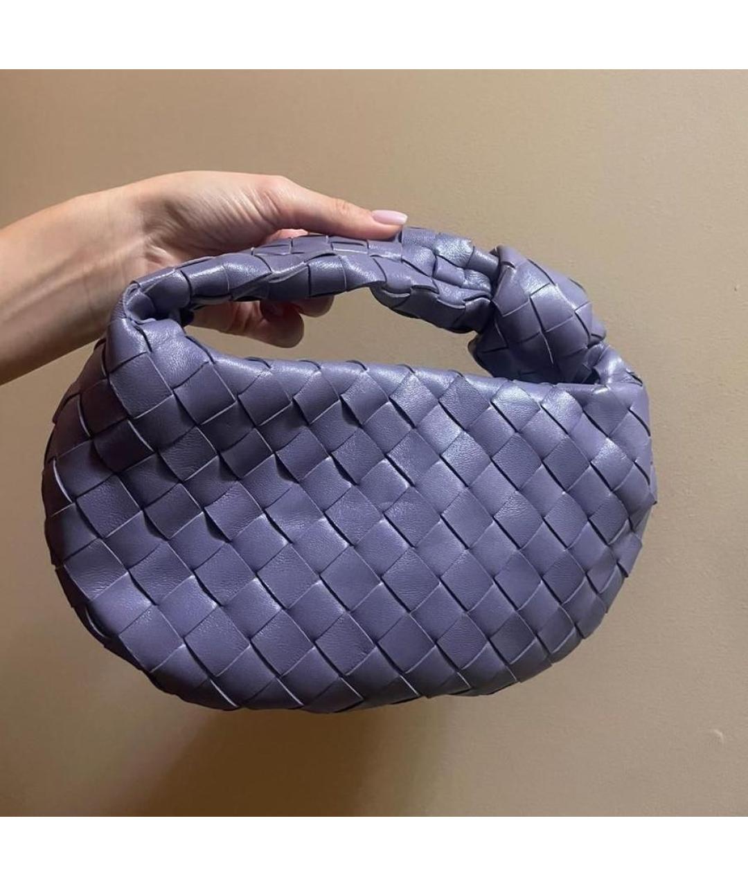 BOTTEGA VENETA Фиолетовая кожаная сумка с короткими ручками, фото 8