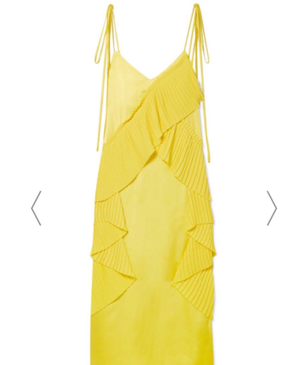KENZO Желтое шелковое коктейльное платье, фото 5