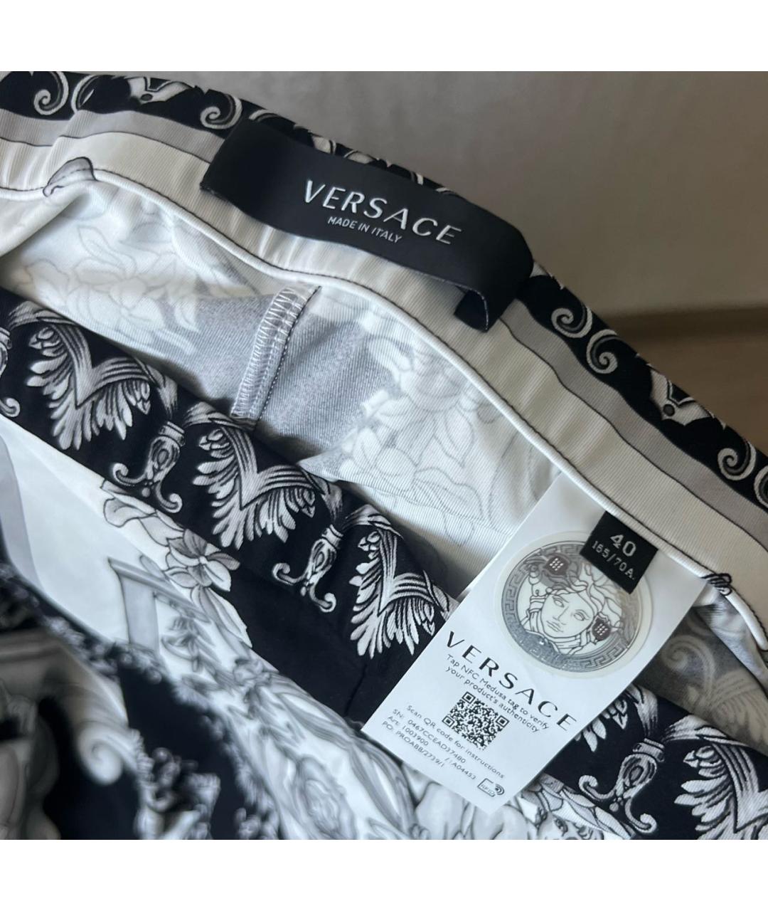 VERSACE Черные полиамидовые леггинсы и велосипедки, фото 3
