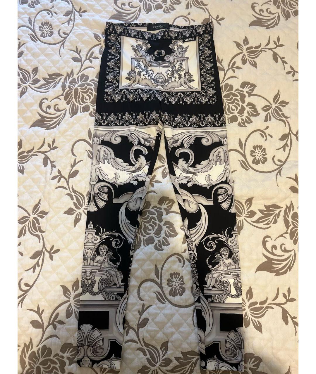 VERSACE Черные полиамидовые леггинсы и велосипедки, фото 6