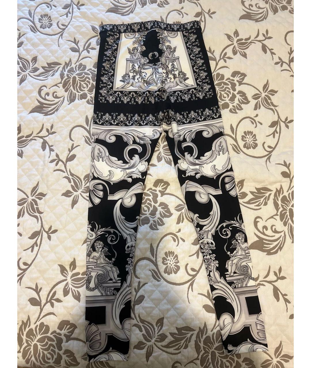 VERSACE Черные полиамидовые леггинсы и велосипедки, фото 2