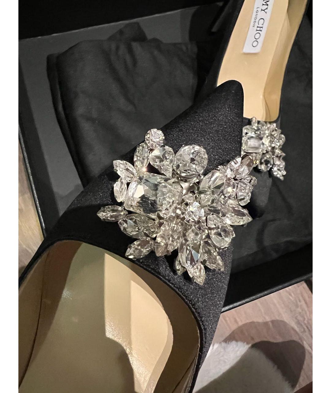 JIMMY CHOO Черные текстильные туфли, фото 4