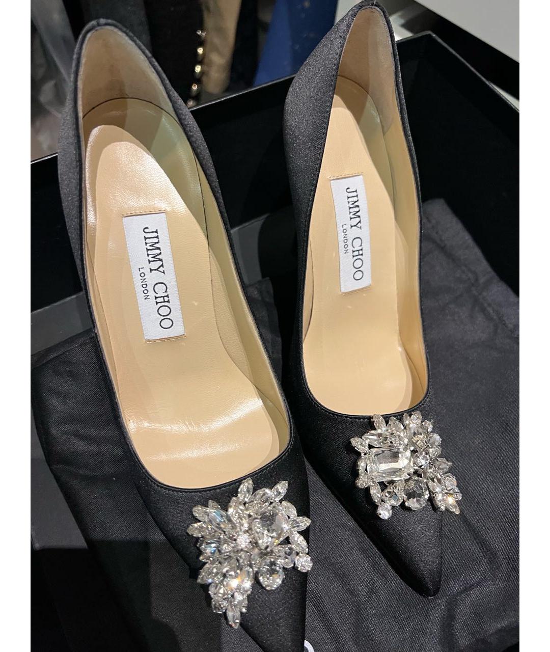 JIMMY CHOO Черные текстильные туфли, фото 3