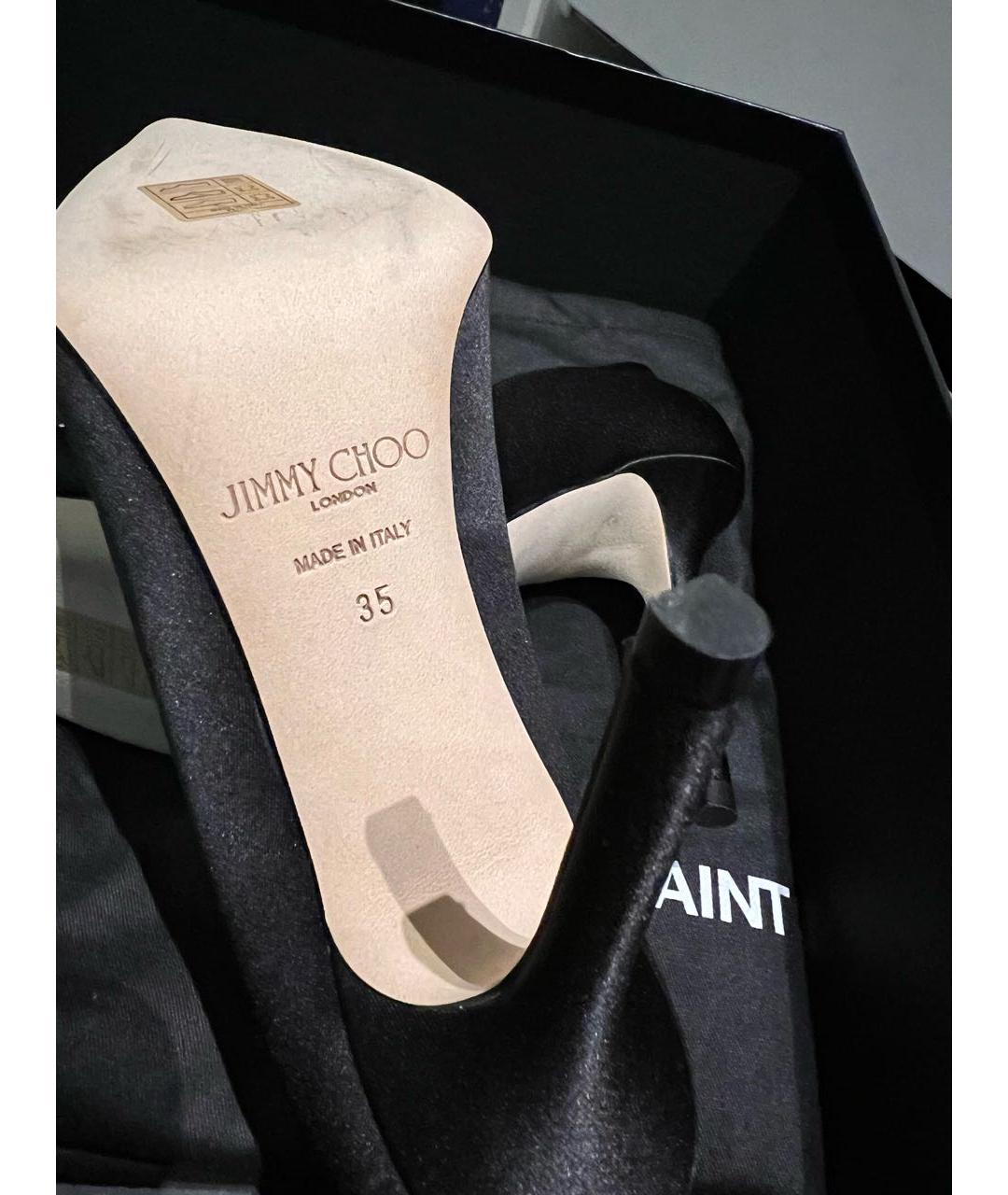 JIMMY CHOO Черные текстильные туфли, фото 5